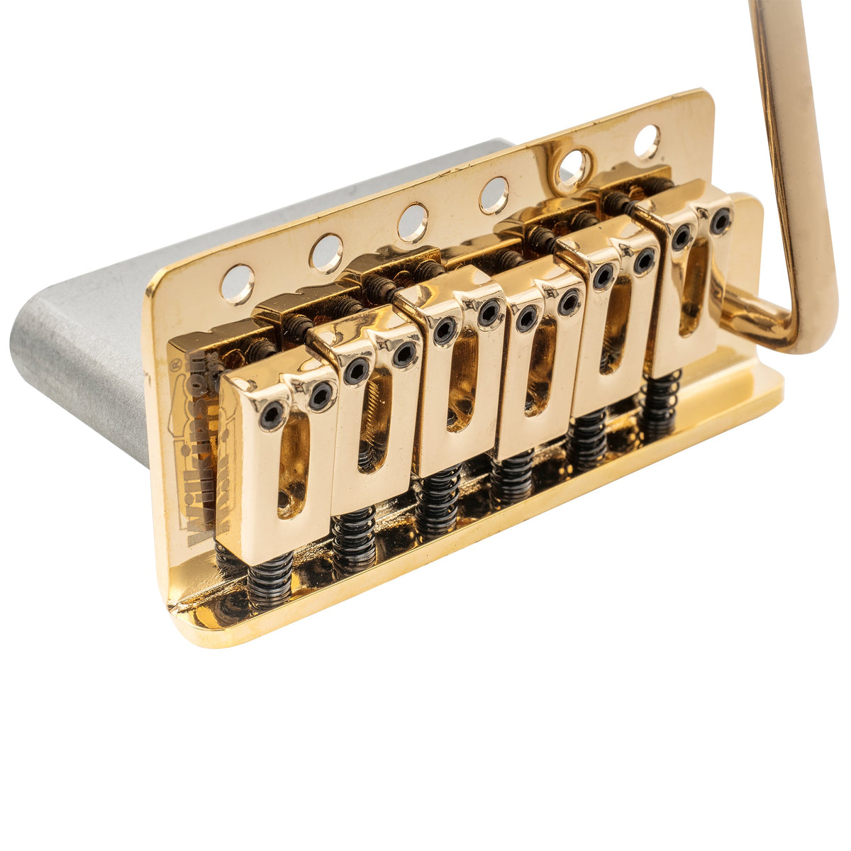 Wilkinson M-Serie 54 mm (2-1/8 Zoll) Gitarrentremolobrücke mit 6-Schrauben-Modernem Sattel und 36-mm-Block, 2,125-Zoll Saitenabstand, mit Einsteckarm für Strat-Stil-Elektrogitarren
