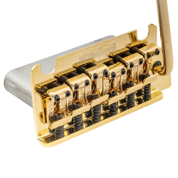 Wilkinson M Series 10.8mmピッチ ヴィンテージベントサドル フルブロックST ギタートレモロユニット ブリッジ 2点支持 押し込み式アーム MIJ / MIK Stratストラト用 クローム