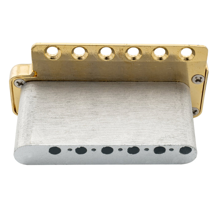 Wilkinson M Series 52.5mm(2-1/16 inch) Full Block ST Guitar Tremolo Bridge Pop-in Arm Six Screws for American Vintage Narrow Spacing Strat Style Electric Guitar