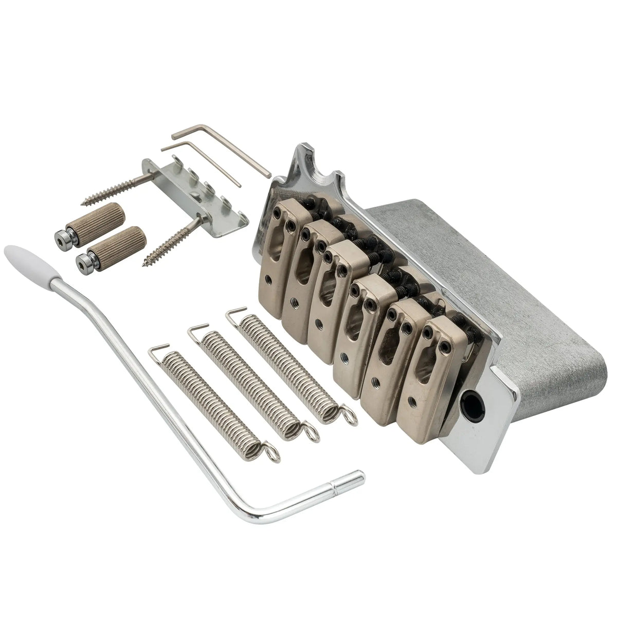 wilkinson m series 52 5mm2 1 16 inch individual saddle full block st guitar tremolo bridge pop in arm 2 point for squier mexico fender strat style electric guitar mx1798p