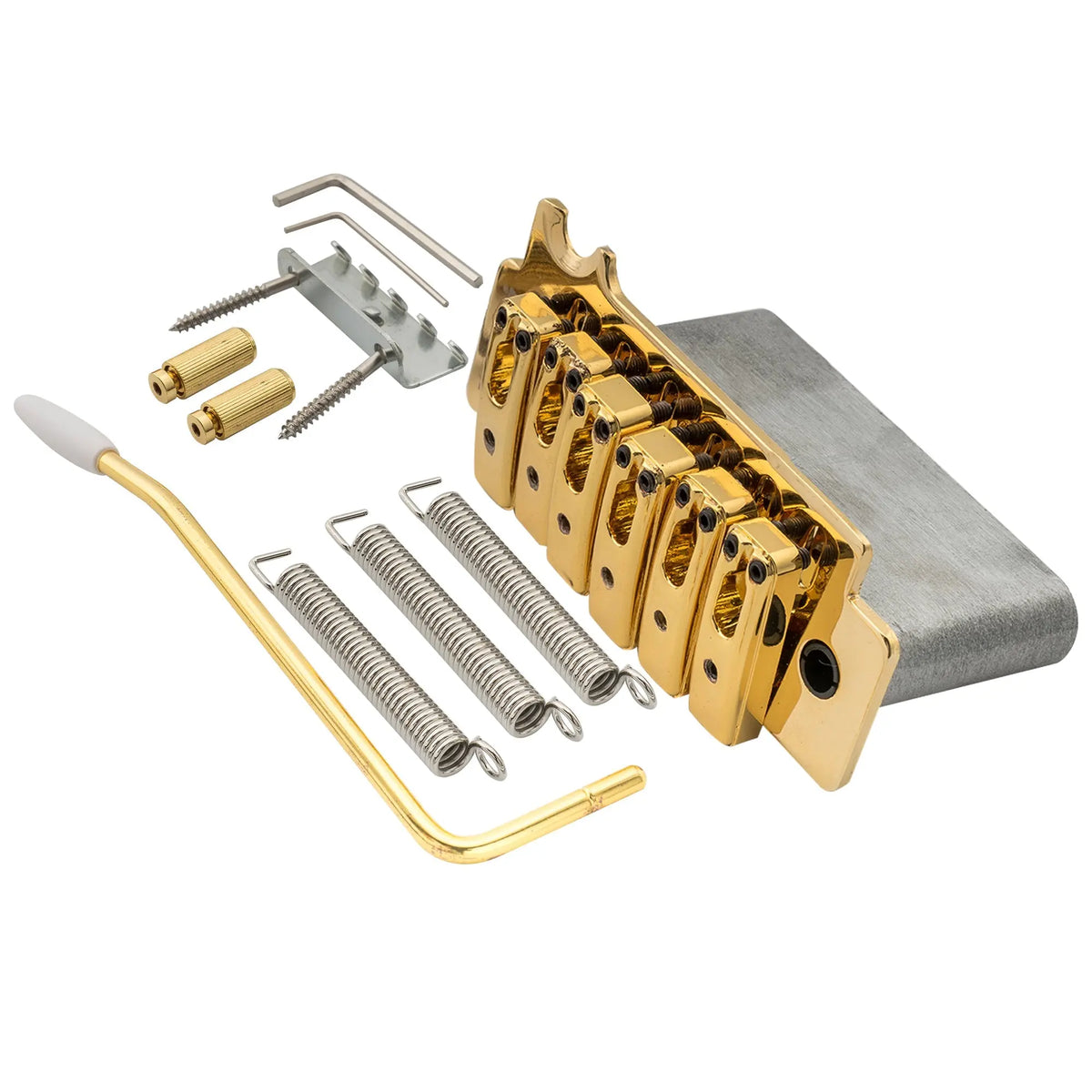 Wilkinson M-Serie 52,5 mm (2-1/16 Zoll) Einzelnes Sattel-Vollblock-ST-Gitarren-Tremolo-Brücke, Einsteckarm, 2-Punkt für Squier/Mexiko Fender Strat-Style-E-Gitarren