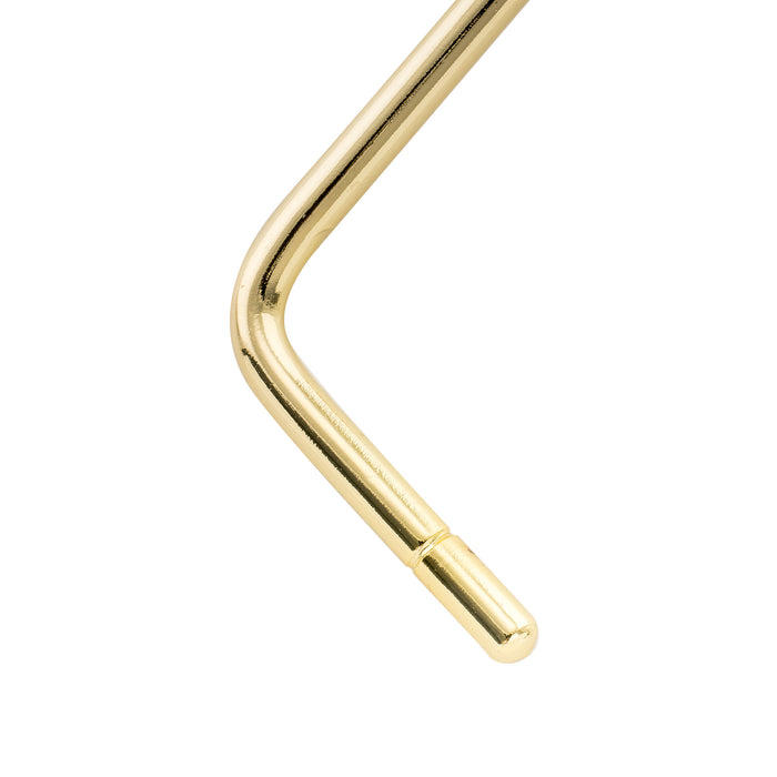 Wilkinson M Series Steel 5mm Push-In Strat Tremolo Arm Bridge Whammy Bar for Wilkinson and Other Imported Strat Style Electric Guitar, Gold with White tip