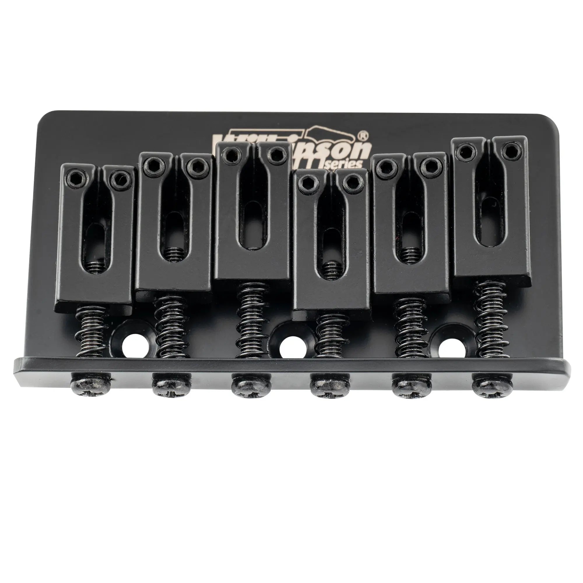 detail of wilkinson m series 52 5mm2 1 16 inch string spacing modern style saddle hardtail fixed bridge non tremolo bridge for strat tele style electric guitar mx1809p