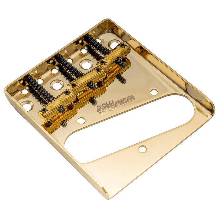 Puente Wilkinson M Series de 54 mm (2-1/8 pulgadas) con rosca tipo cenicero y 3 selletas para guitarra estilo Tele.