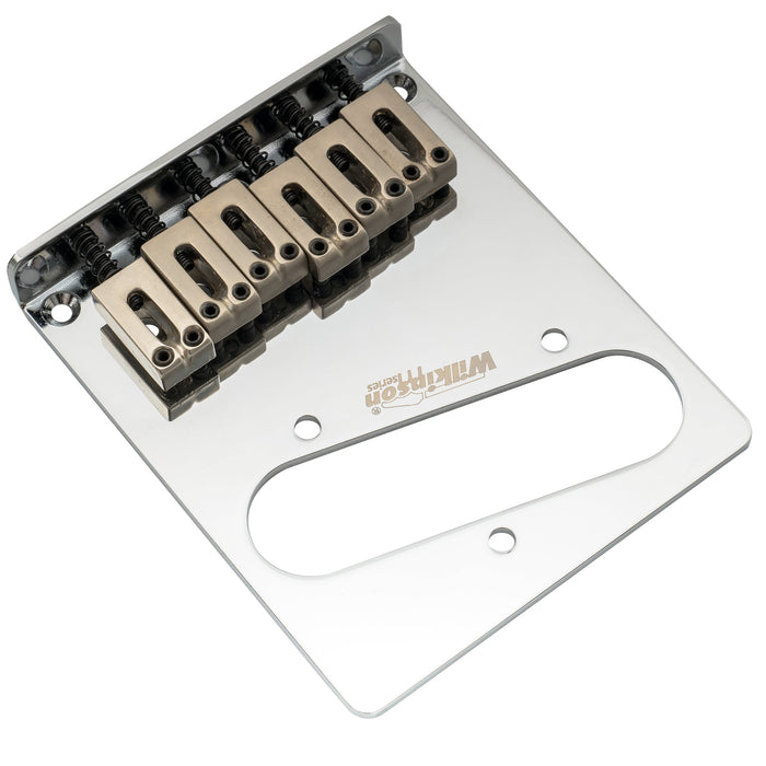 Puente de guitarra Wilkinson Serie M de 52,5 mm (2-1/16 pulgadas) con 6 selletas de estilo moderno para guitarra eléctrica estilo Tele.