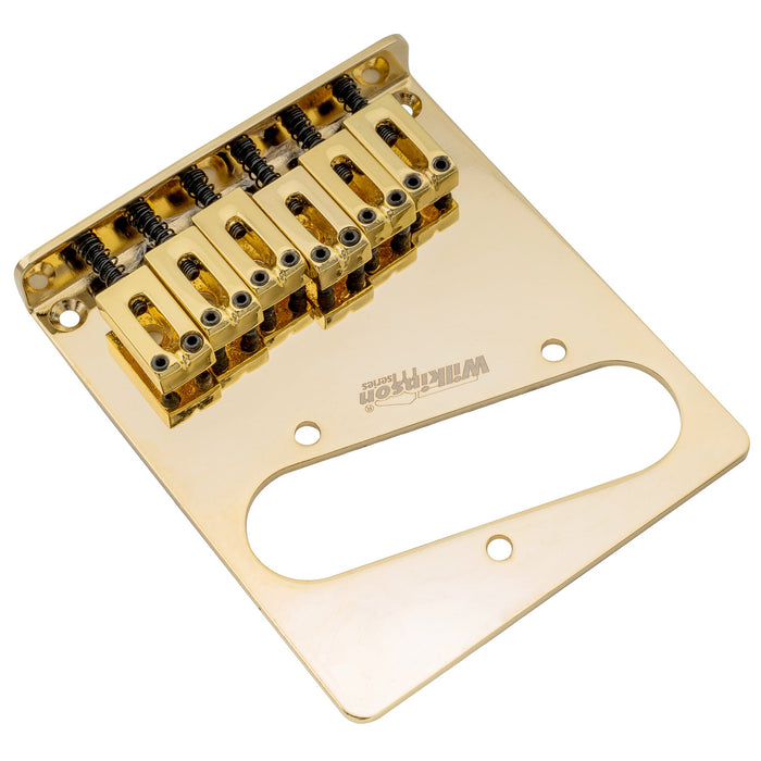 Puente de guitarra Wilkinson Serie M de 52,5 mm (2-1/16 pulgadas) con 6 selletas de estilo moderno para guitarra eléctrica estilo Tele.