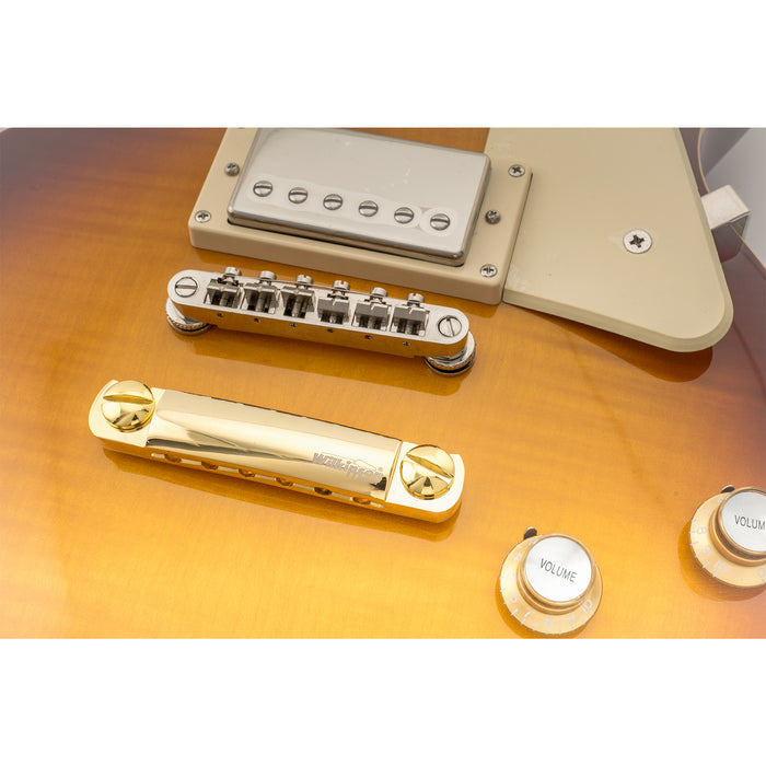 Wilkinson M Series 52mm(2-3/64 inch) String Spacing Stop Tailpiece for LP SG Style Electric Guitar, Gold