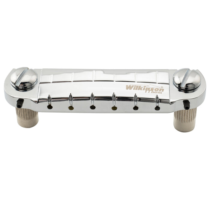 wilkinson m series 52mm2 3 64 inch string spacing pre set wraparound bridge for lp sg junior special style electric guitar mx1818p, chrome