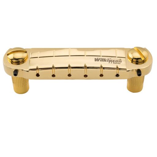 wilkinson m series 52mm2 3 64 inch string spacing pre set wraparound bridge for lp sg junior special style electric guitar mx1818p, gold