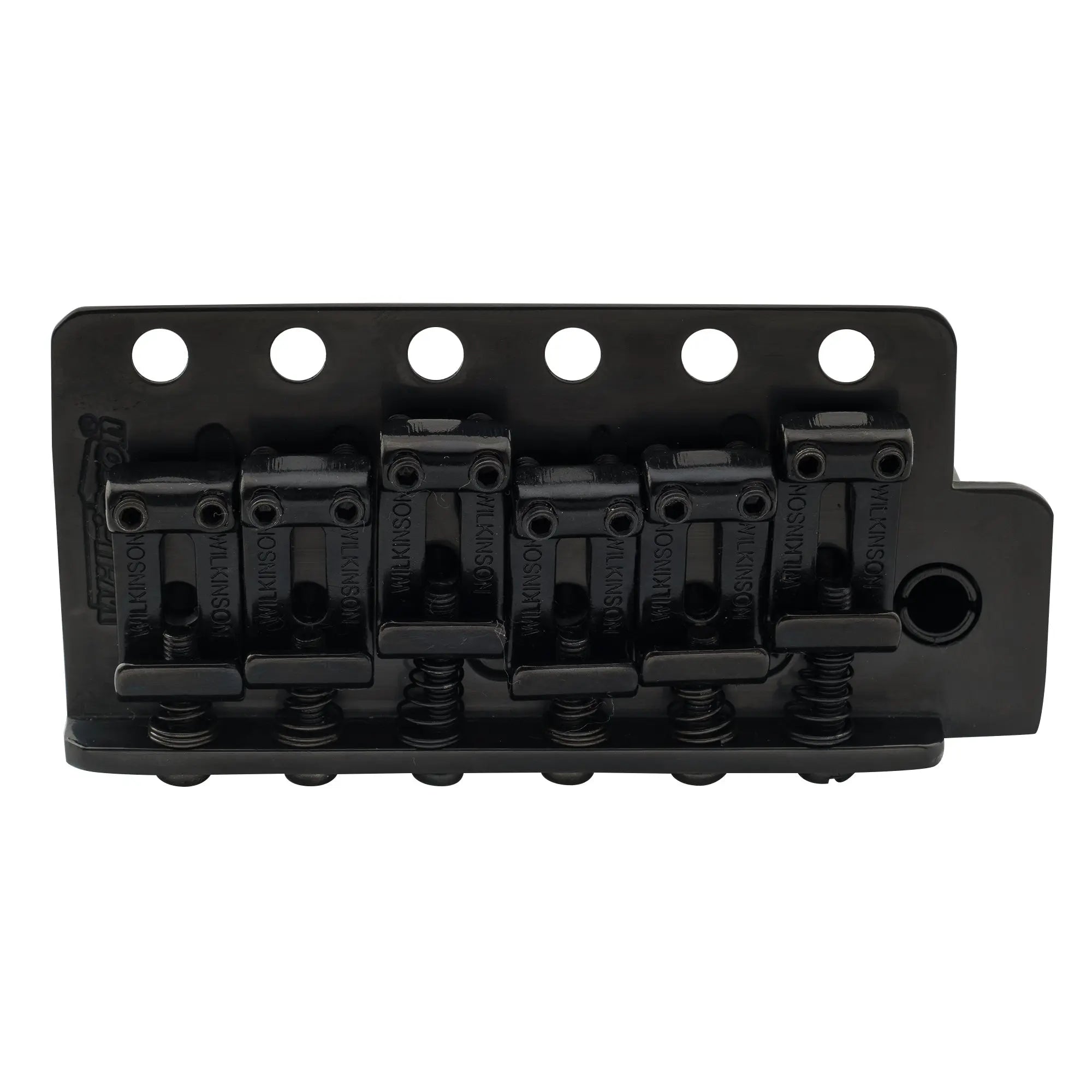 Part of wilkinson wvc sb 54mm2 1 8 inch 6 hole vintage steel saddles guitar tremolo bridge with full solid steel block for usa vintage strat and japan strat style electric guitar mx1831p