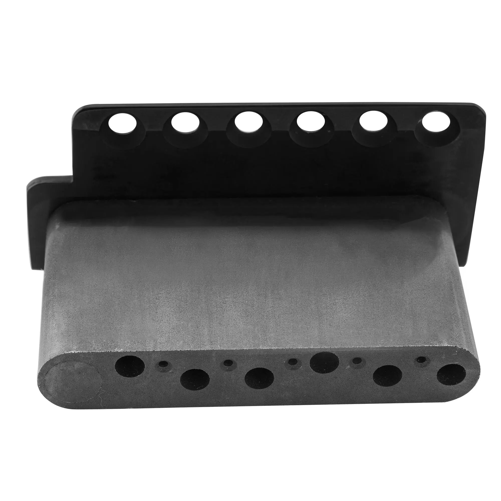 detail of wilkinson wvc sb 54mm2 1 8 inch 6 hole vintage steel saddles guitar tremolo bridge with full solid steel block for usa vintage strat and japan strat style electric guitar mx1831p