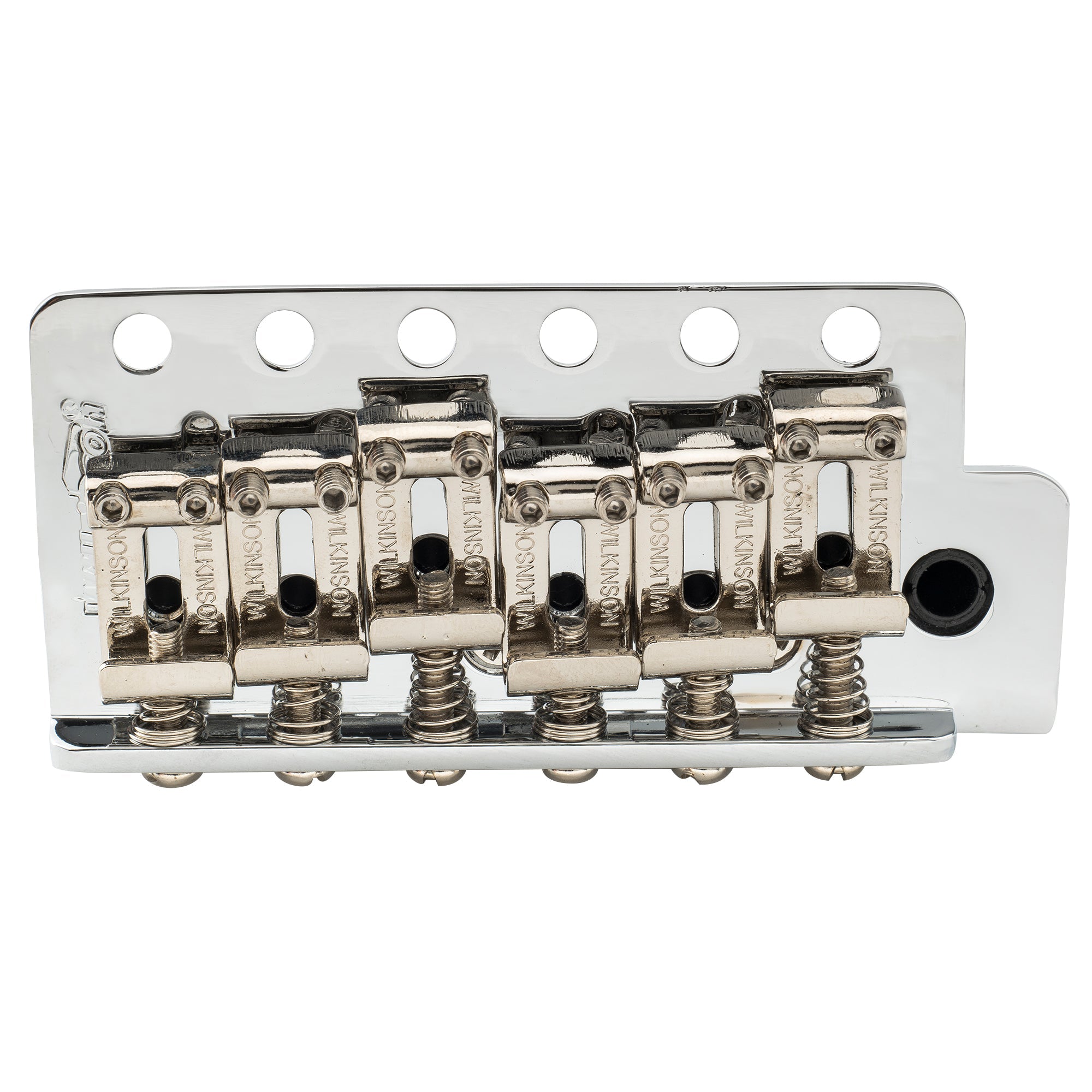 wilkinson wvc sb 54mm2 1 8 inch 6 hole vintage steel saddles guitar tremolo bridge with full solid steel block for usa vintage strat and japan strat style electric guitar mx1831p, gold