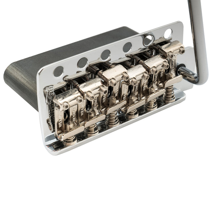 Wilkinson WVC-SB 10.8mmピッチ 6点支持 トレモロユニット ブリッジ ヴィンテージ鋼製サドル フルスチールブロック USAヴィンテージStratストラトと日本Stratストラトギター用 ブラック