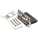 wilkinson wvc sb 54mm2 1 8 inch 6 hole vintage steel saddles guitar tremolo bridge with full solid steel block for usa vintage strat and japan strat style electric guitar mx1831p, chrome