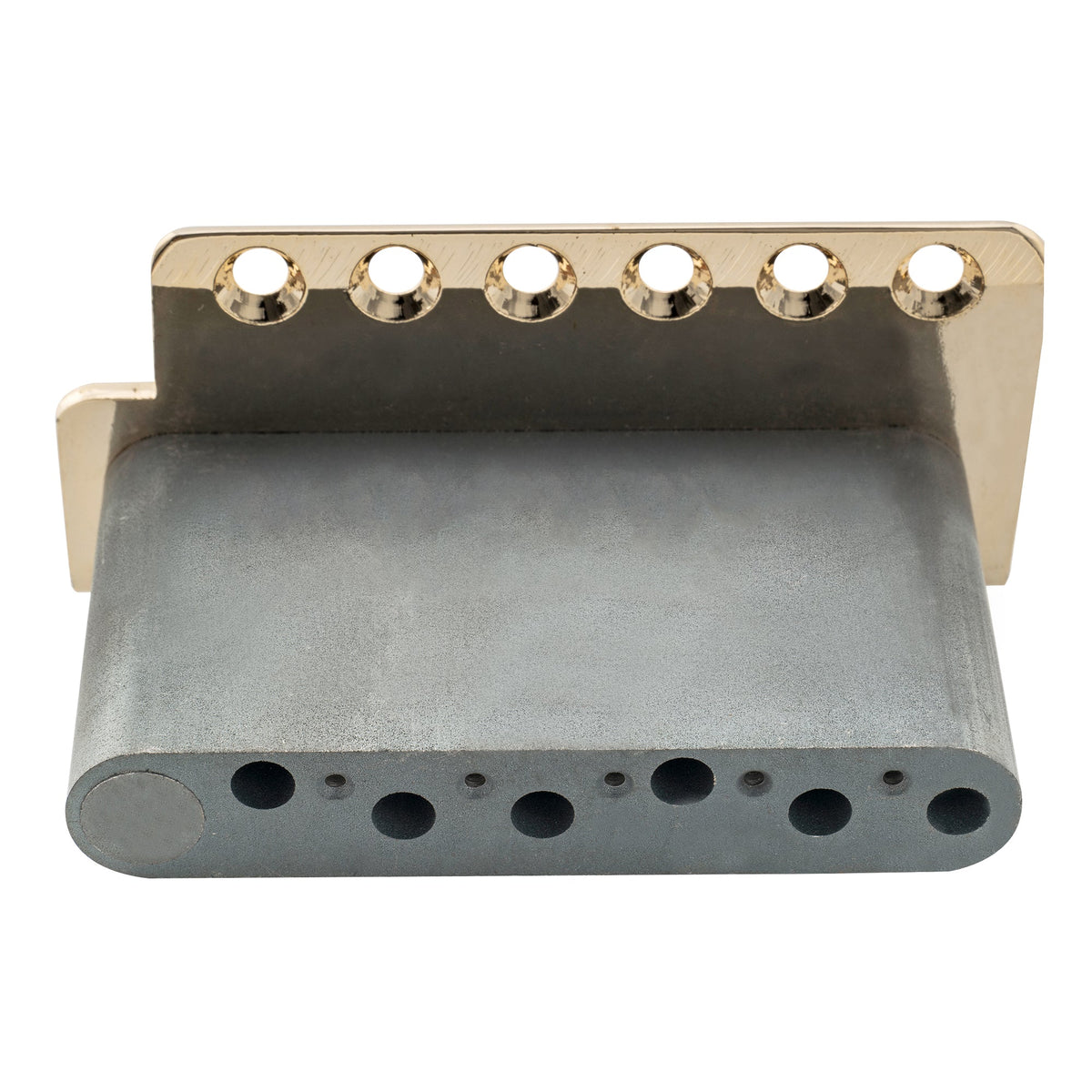 Wilkinson WVC-SB 54 mm (2-1/8 Zoll) 6-Loch Vintage Stahlsättel Gitarren-Tremolo-Brücke mit vollständigem massiven Stahlblock für amerikanische Vintage-Strat- und japanische Strat-Style-Elektric-Gitarren
