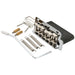 wilkinson wv2 sb 54mm vintage steel saddles 2 point guitar tremolo bridge with full solid steel block for import strat and japan strat guitar mx1832p, chrome
