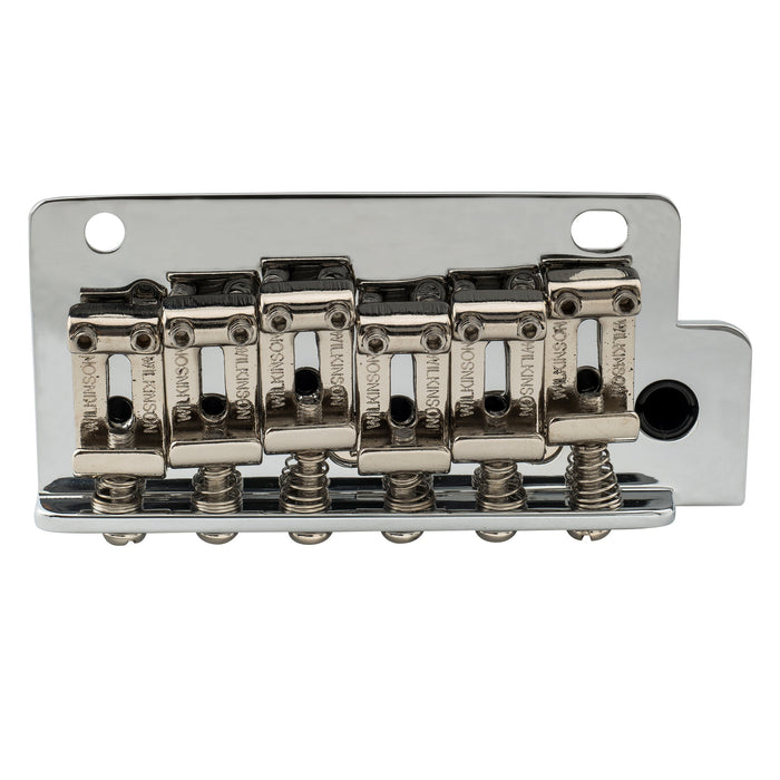 wilkinson wv2 sb 54mm vintage steel saddles 2 point guitar tremolo bridge with full solid steel block for import strat and japan strat guitar mx1832p, gold