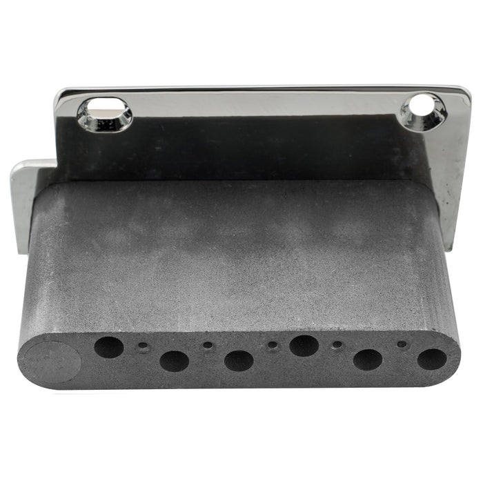 wilkinson wv2 sb 54mm vintage steel saddles 2 point guitar tremolo bridge with full solid steel block for import strat and japan strat guitar mx1832p, nickel