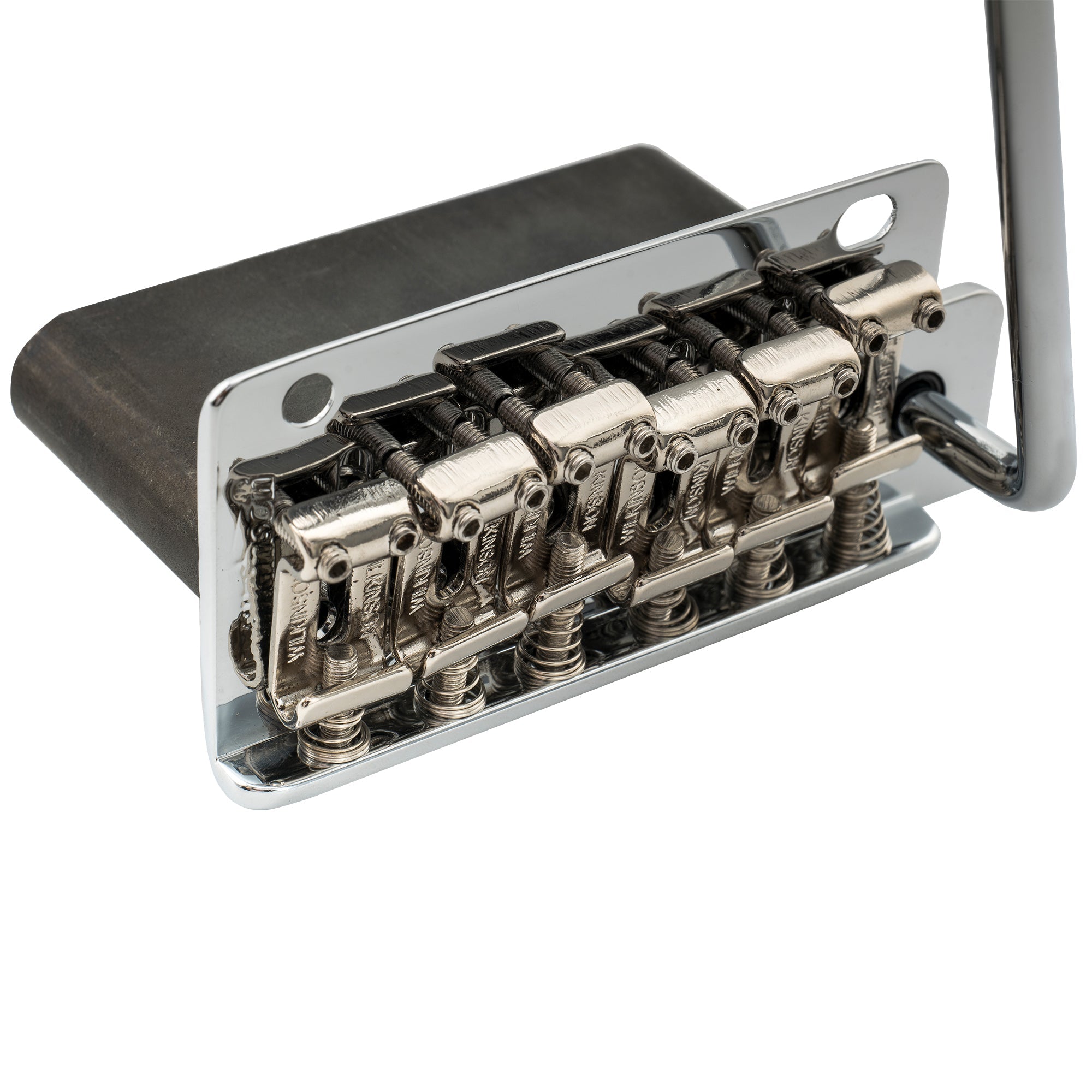 Wilkinson WV2-SB 54mm Vintage Stahlsättel 2-Punkt Gitarren-Tremolo-Brücke mit vollständigem massiven Stahlblock für Import-Strat und Japan-Strat Gitarren