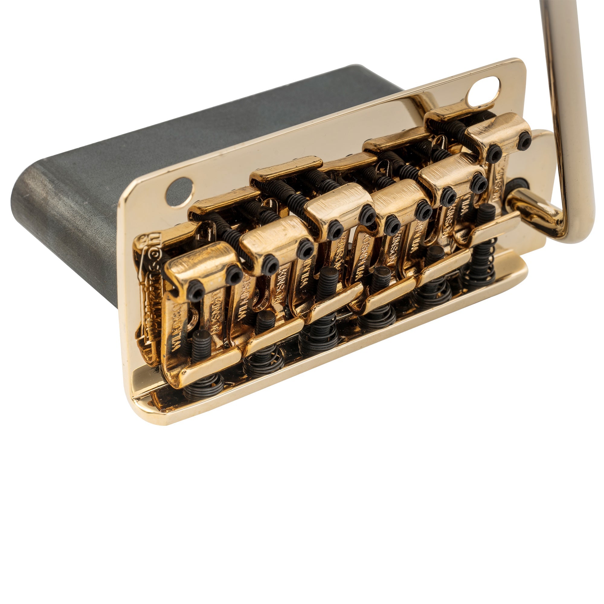 Wilkinson WV2-SB 54mm Vintage Stahlsättel 2-Punkt Gitarren-Tremolo-Brücke mit vollständigem massiven Stahlblock für Import-Strat und Japan-Strat Gitarren