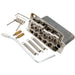 wilkinson wv2 sb 54mm vintage steel saddles 2 point guitar tremolo bridge with full solid steel block for import strat and japan strat guitar mx1832p, nickel