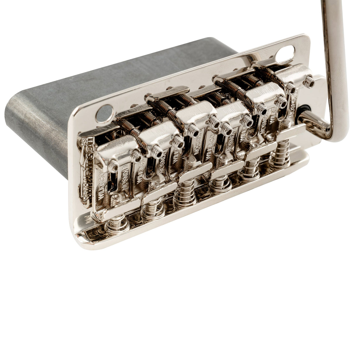 Wilkinson WV2-SB 54mm Vintage Stahlsättel 2-Punkt Gitarren-Tremolo-Brücke mit vollständigem massiven Stahlblock für Import-Strat und Japan-Strat Gitarren