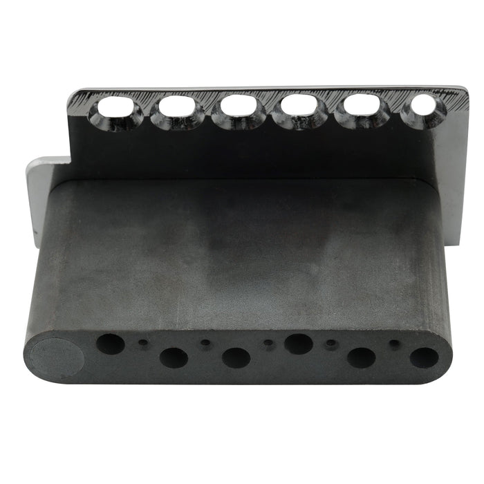 Wilkinson WV6-SB 弦ピッチ10.8mm 5 + 1ホール トレモロユニット ブリッジ ヴィンテージ鋼製サドル フルスチールブロック Fender USAとJapan Stratスタイルなギター用 ブラック