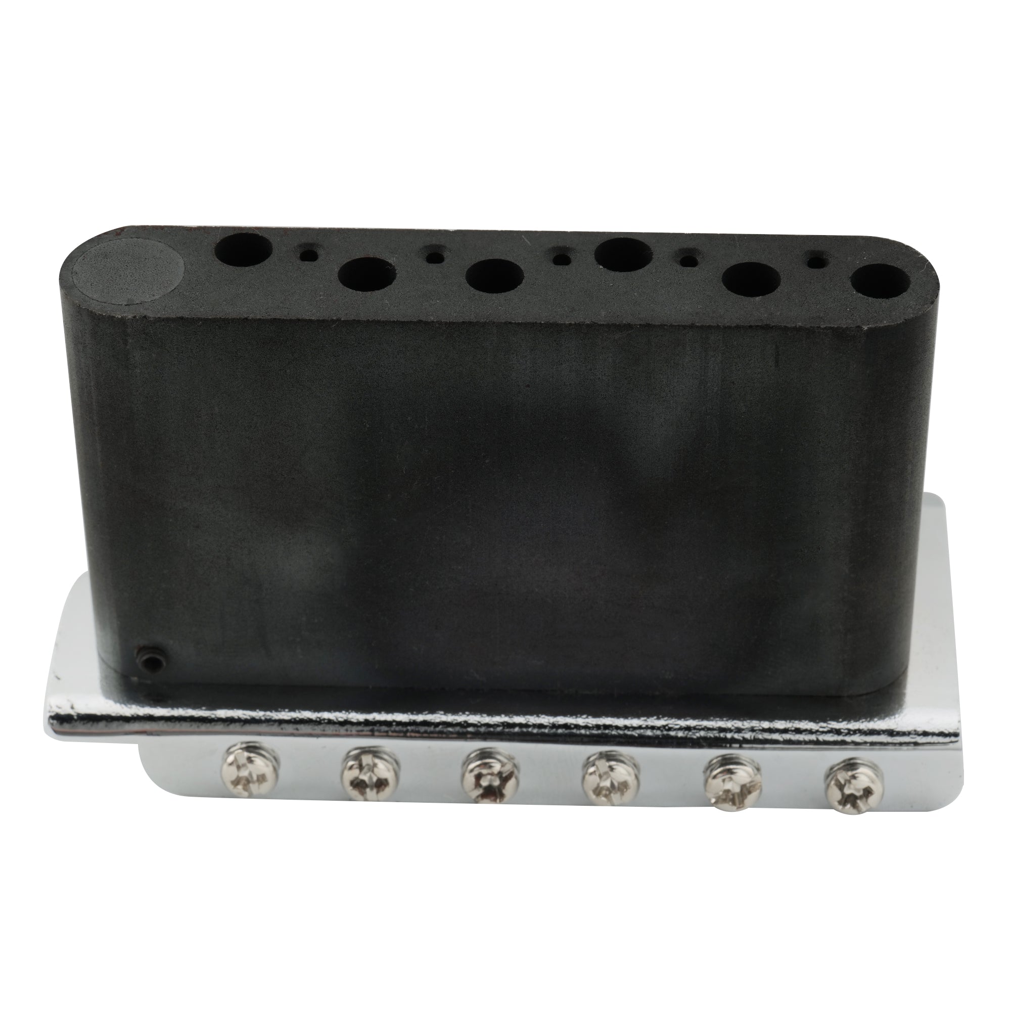 Wilkinson WV6-SB 54mm (2-1/8 Zoll) 5+1 Loch Vintage Stahlsättel Tremolo-Brücke mit Vollstahlblock für Fender USA- und Japan-Strat-Style-Elektrogitarren
