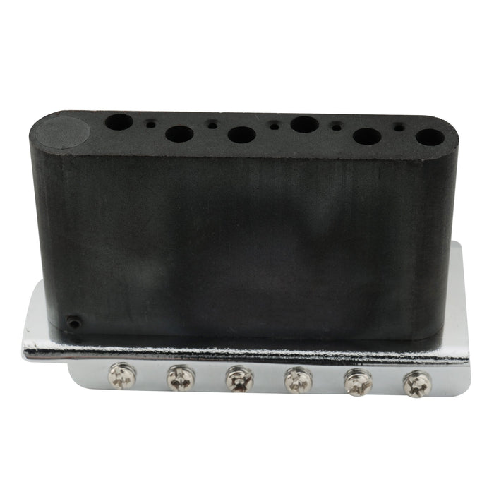 Wilkinson WV6-SB 弦ピッチ10.8mm 5 + 1ホール トレモロユニット ブリッジ ヴィンテージ鋼製サドル フルスチールブロック Fender USAとJapan Stratスタイルなギター用 ブラック