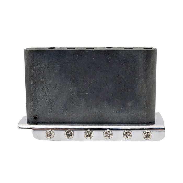 Wilkinson WV6-SB 弦ピッチ10.8mm 5 + 1ホール トレモロユニット ブリッジ ヴィンテージ鋼製サドル フルスチールブロック Fender USAとJapan Stratスタイルなギター用 ブラック