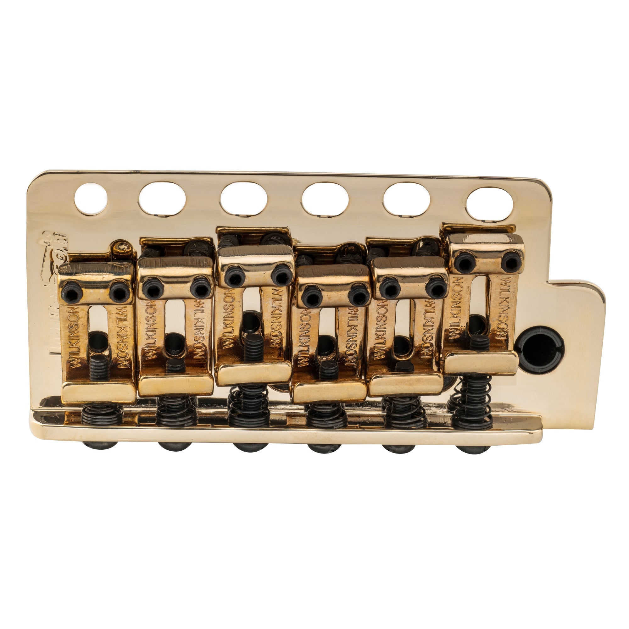 Wilkinson WV6-SB 54mm (2-1/8 Zoll) 5+1 Loch Vintage Stahlsättel Tremolo-Brücke mit Vollstahlblock für Fender USA- und Japan-Strat-Style-Elektrogitarren