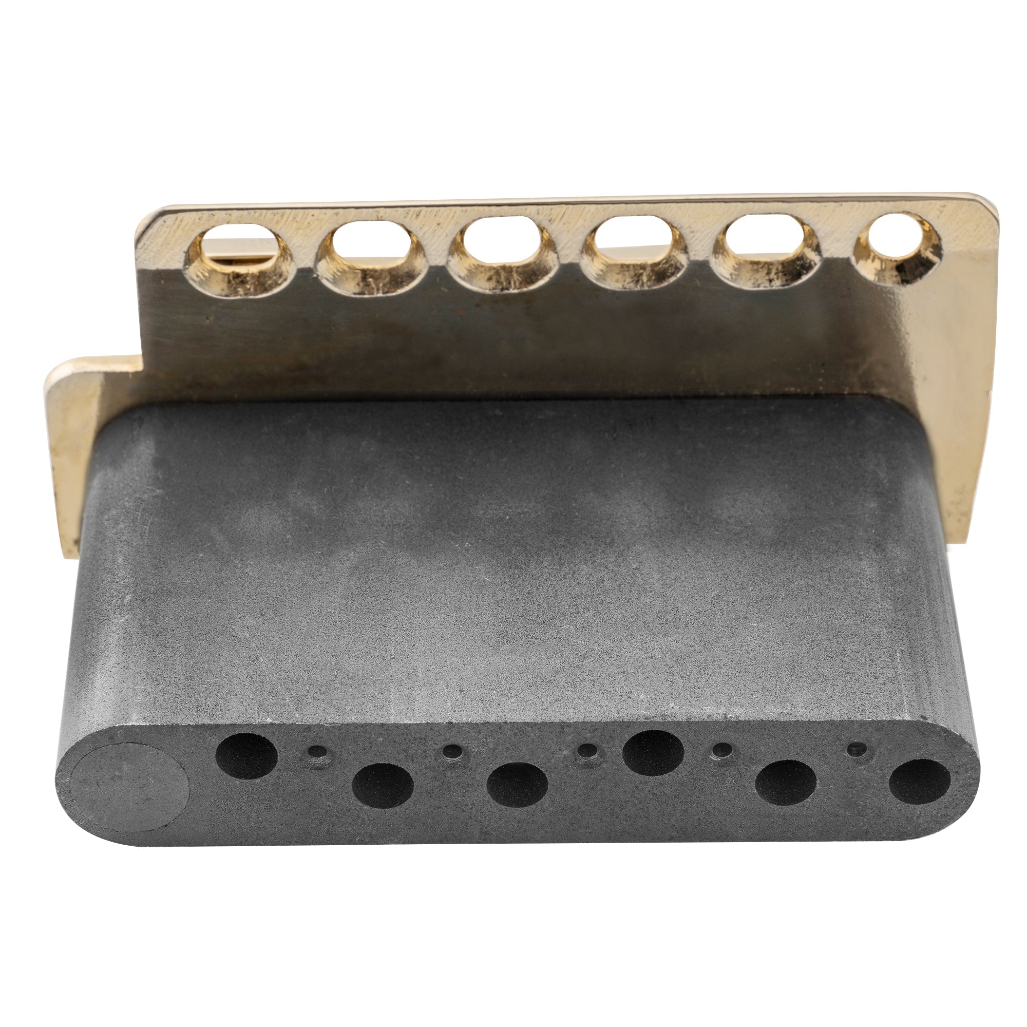 Wilkinson WV6-SB 54mm (2-1/8 Zoll) 5+1 Loch Vintage Stahlsättel Tremolo-Brücke mit Vollstahlblock für Fender USA- und Japan-Strat-Style-Elektrogitarren