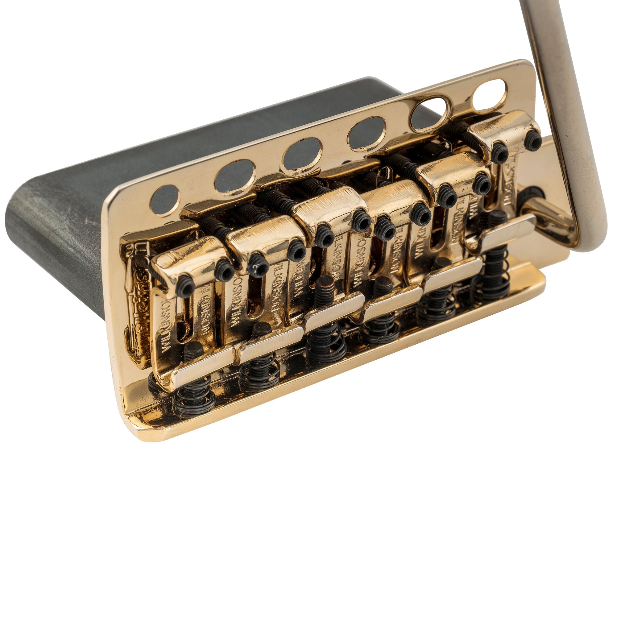 Wilkinson WV6-SB 54mm (2-1/8 Zoll) 5+1 Loch Vintage Stahlsättel Tremolo-Brücke mit Vollstahlblock für Fender USA- und Japan-Strat-Style-Elektrogitarren