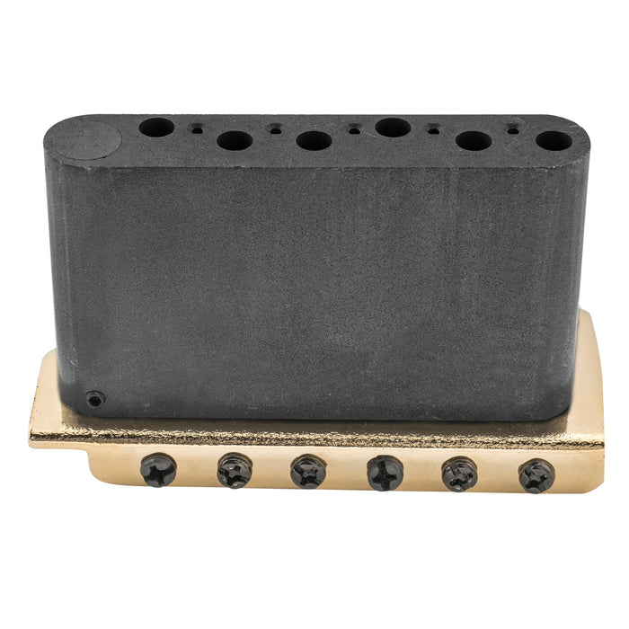 Wilkinson WV6-SB 弦ピッチ10.8mm 5 + 1ホール トレモロユニット ブリッジ ヴィンテージ鋼製サドル フルスチールブロック Fender USAとJapan Stratスタイルなギター用 ブラック