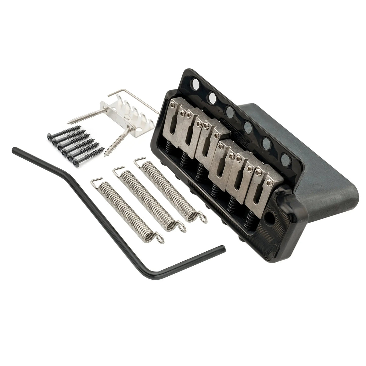 wilkinson wvpc sb 54mm2 1 8 inch stainless steel saddles 6 hole guitar tremolo bridge with full solid steel block for import strat and japan strat style electric guitar mx1834p