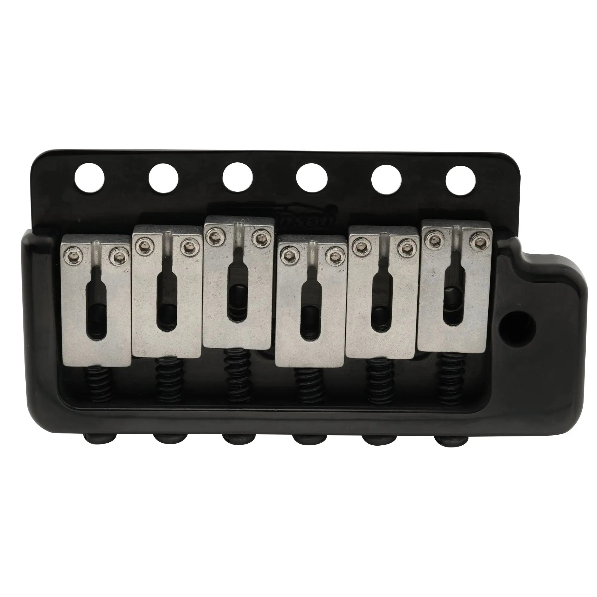 Part of wilkinson wvpc sb 54mm2 1 8 inch stainless steel saddles 6 hole guitar tremolo bridge with full solid steel block for import strat and japan strat style electric guitar mx1834p