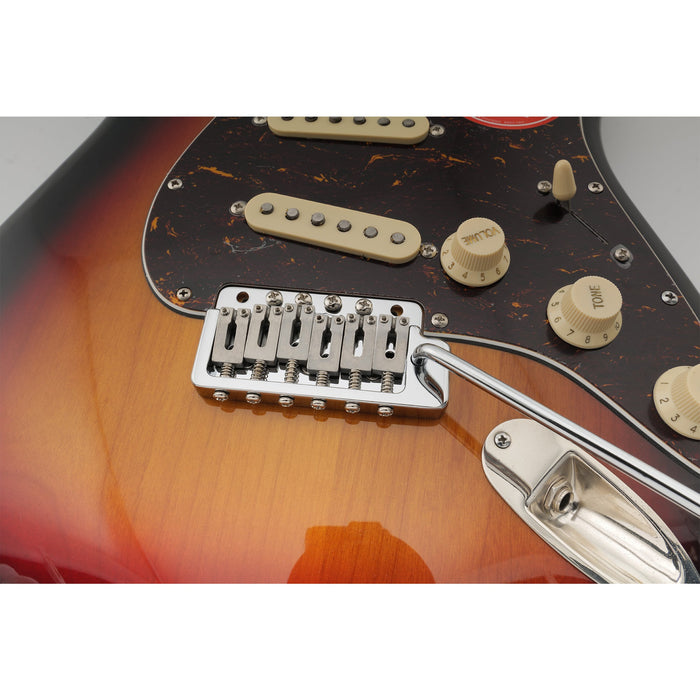 wilkinson wvpc sb 54mm2 1 8 inch stainless steel saddles 6 hole guitar tremolo bridge with full solid steel block for import strat and japan strat style electric guitar mx1834p, chrome