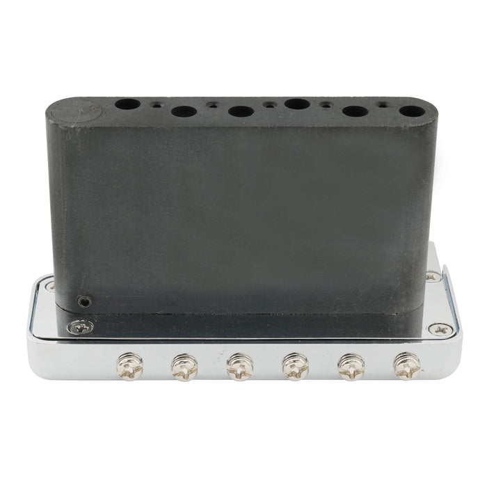 Puente de trémolo Wilkinson WVPC-SB de 54 mm (2-1/8 pulgadas) con silletas de acero inoxidable y 6 orificios, con bloque de acero sólido para guitarras eléctricas estilo Strat de importación y estilo Strat japonés.