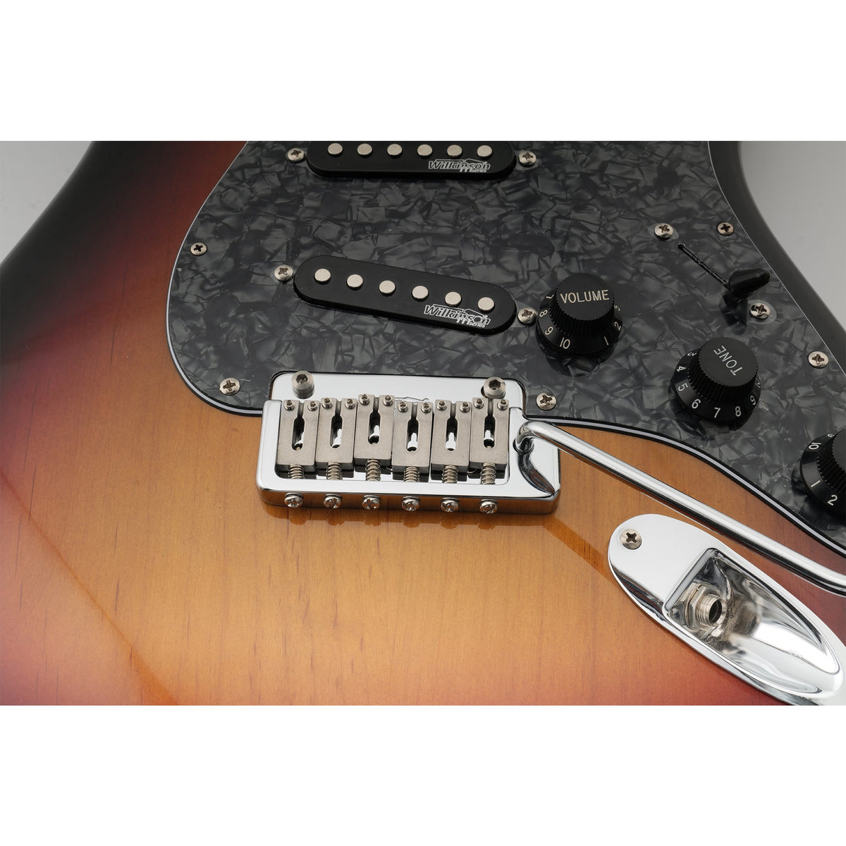 wilkinson wvp2 sb 54mm 2 point stainless steel saddles tremolo bridge with full steel block for japan korea import strat electric guitar mx1835p, chrome