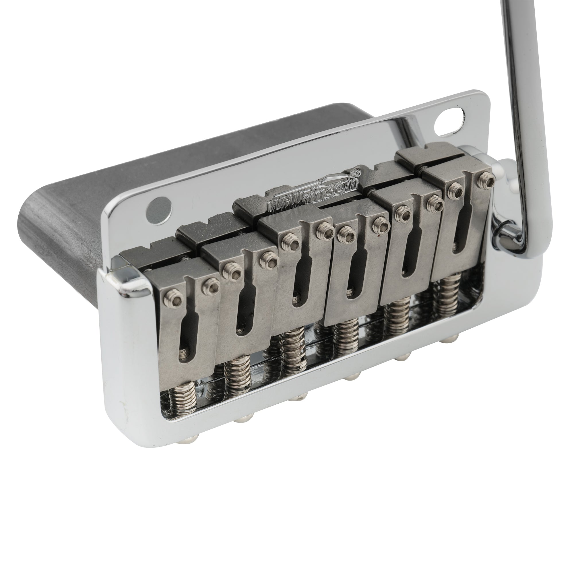Wilkinson WVP2-SB 54 mm Zwei-Punkt Edelstahlsattel-Tremolo-Brücke mit Voll-Edelstahlblock für Japan-/Korea-Import Strat-E-Gitarre
