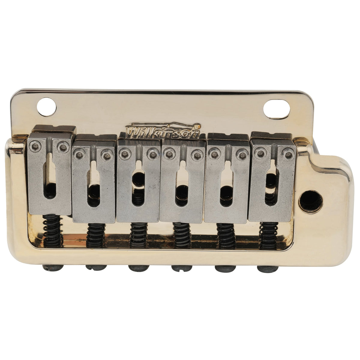 Wilkinson WVP2-SB 54 mm Zwei-Punkt Edelstahlsattel-Tremolo-Brücke mit Voll-Edelstahlblock für Japan-/Korea-Import Strat-E-Gitarre