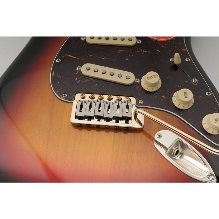 Puente de trémolo Wilkinson WVP6-SB de 54 mm con 5+1 orificios, silletas de acero inoxidable SUS y bloque de acero sólido para guitarras Strat importadas y japonesas.