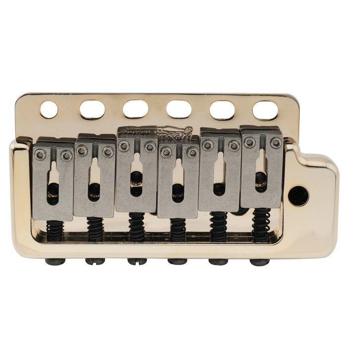 Puente de trémolo Wilkinson WVP6-SB de 54 mm con 5+1 orificios, silletas de acero inoxidable SUS y bloque de acero sólido para guitarras Strat importadas y japonesas.