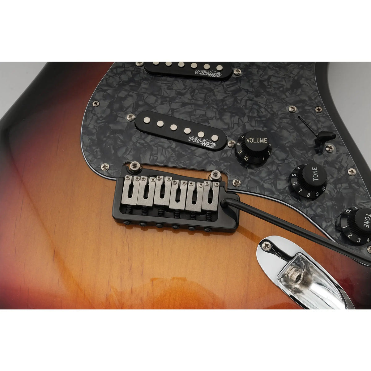 Application of wilkinson wvp sb 54mm sus stainless steel saddles 2 point guitar tremolo bridge with full solid steel block for import strat and japan strat mx1837p