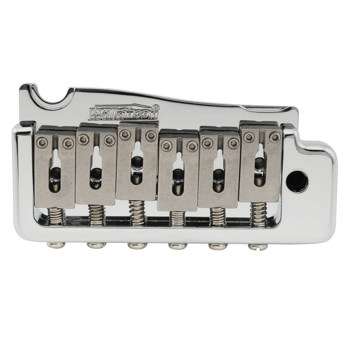 wilkinson wvp sb 54mm sus stainless steel saddles 2 point guitar tremolo bridge with full solid steel block for import strat and japan strat mx1837p, gold