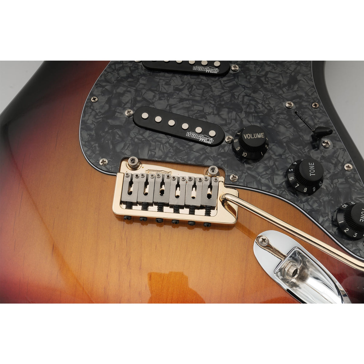 Wilkinson WVP-SB 54 mm SUS Edelstahlsattel 2-Punkt Gitarren-Tremolo-Brücke mit vollständiger massiver Stahlblok für Import-Strat und Japan-Strat