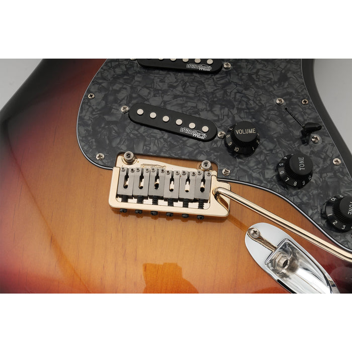 Puente de trémolo Wilkinson WVP-SB de 54 mm con silletas de acero inoxidable SUS de 2 puntos y bloque de acero sólido para guitarras Strat importadas y japonesas.