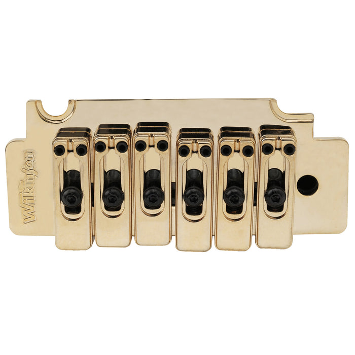Puente de trémolo Wilkinson WVS50K de 54 mm con selletas de bloqueo de dos puntos y bloque de acero completo para guitarra eléctrica Stratocaster estilo Squier.