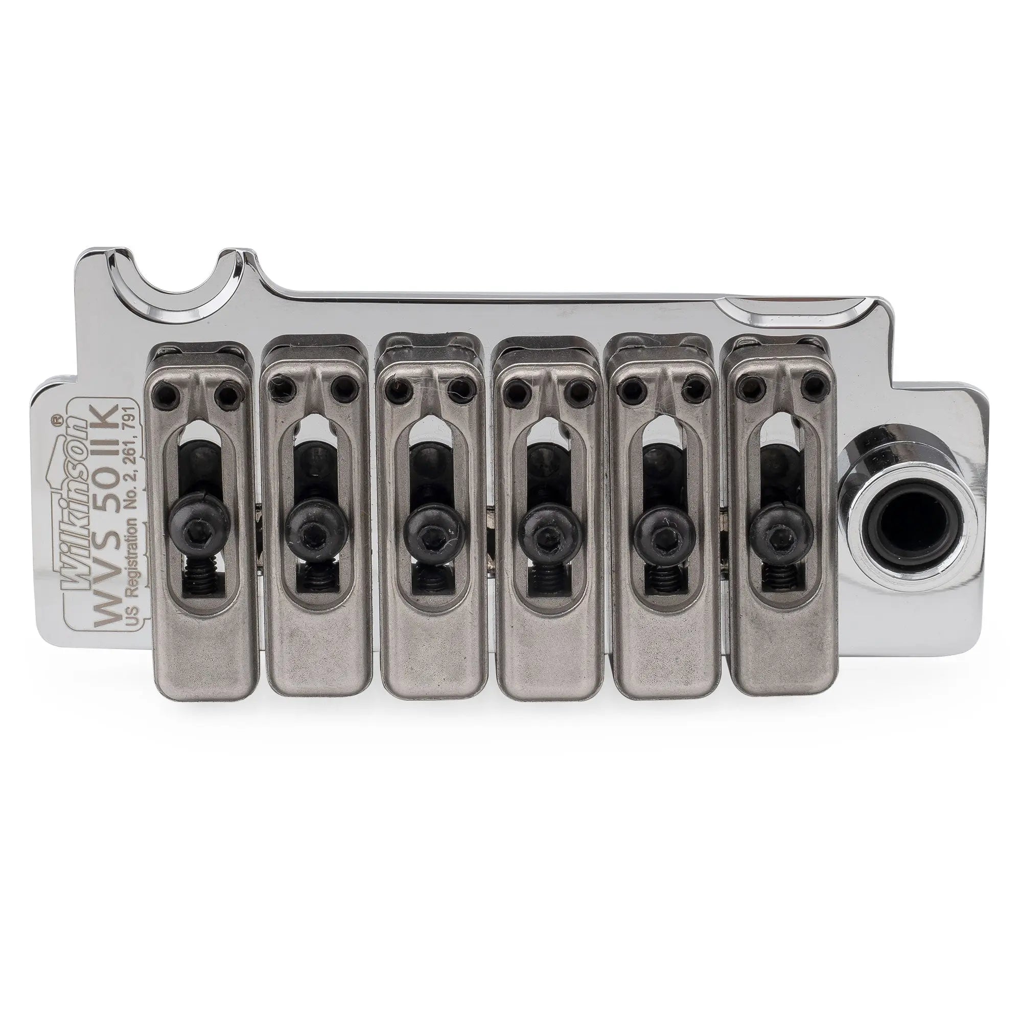 Wilkinson WVS50IIK 52.5mm(2-1/16 inch) 2-Point Stainless Steel Saddles Tremolo Bridge with Full Steel Block for USA/Mexico/Japan/Korea Strat Electric Guitar Wilkinson