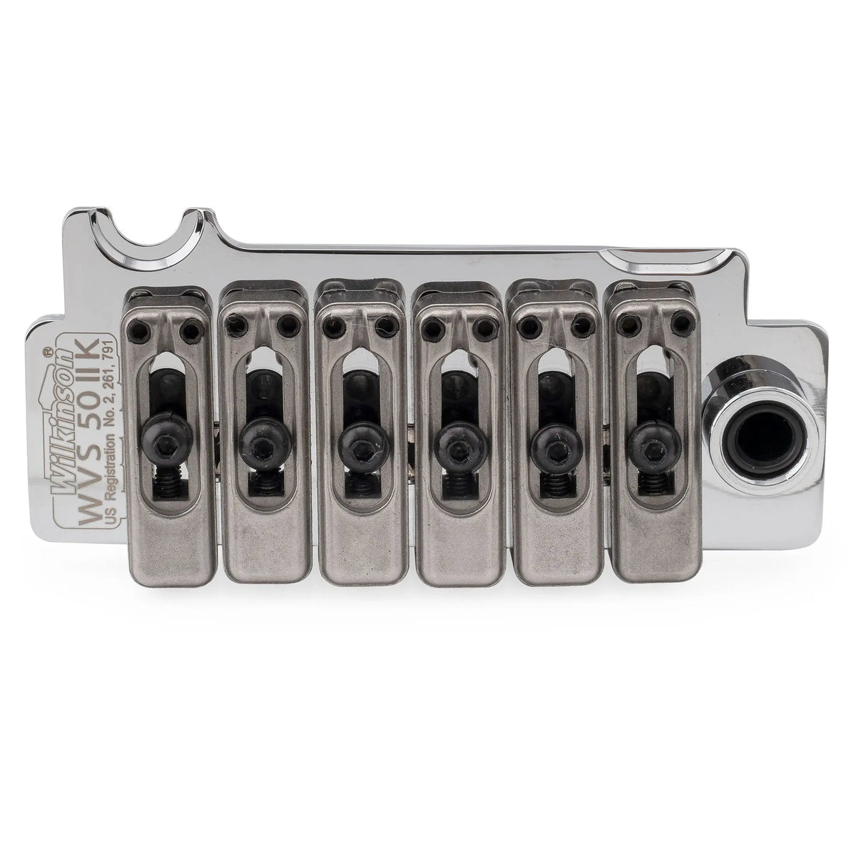 Wilkinson WVS50IIK 52.5mm(2-1/16 inch) 2-Point Stainless Steel Saddles Tremolo Bridge with Full Steel Block for USA/Mexico/Japan/Korea Strat Electric Guitar Wilkinson
